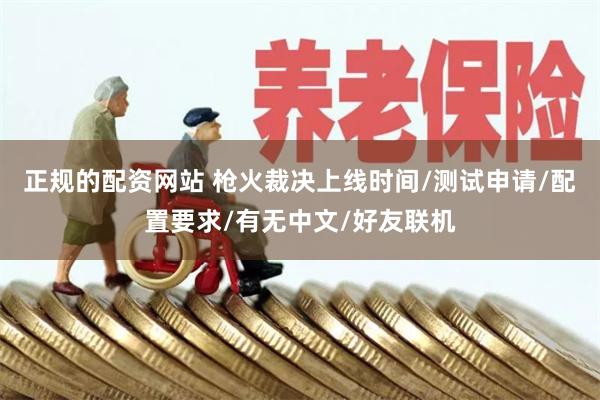 正规的配资网站 枪火裁决上线时间/测试申请/配置要求/有无中文/好友联机