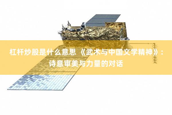 杠杆炒股是什么意思 《武术与中国文学精神》：诗意审美与力量的对话