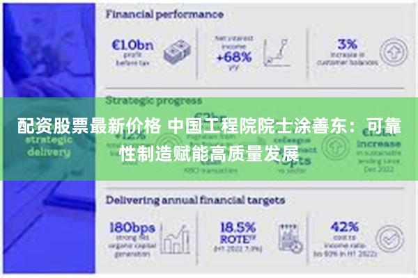 配资股票最新价格 中国工程院院士涂善东：可靠性制造赋能高质量发展