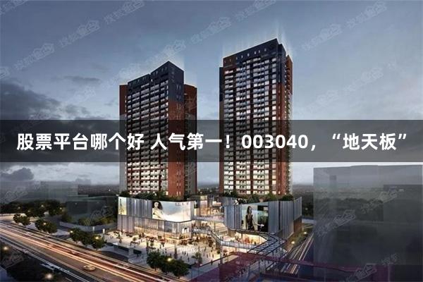 股票平台哪个好 人气第一！003040，“地天板”