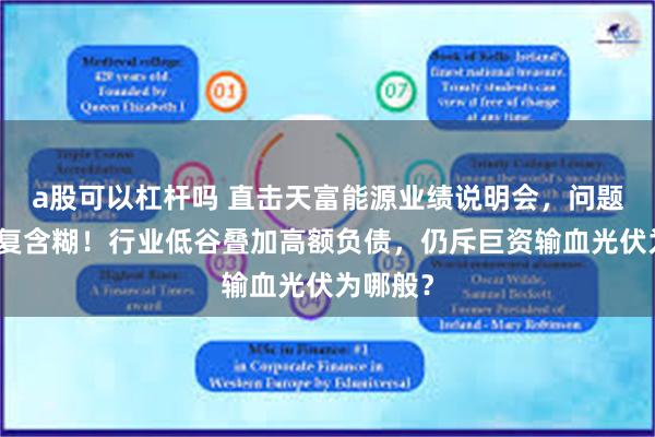 a股可以杠杆吗 直击天富能源业绩说明会，问题犀利回复含糊！行业低谷叠加高额负债，仍斥巨资输血光伏为哪般？